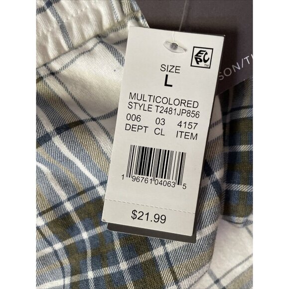 Grayson/Threads Womens Plaid Flared Pants Multicolored L 60% Cotton 40% Polyeste - Picture 8 of 8